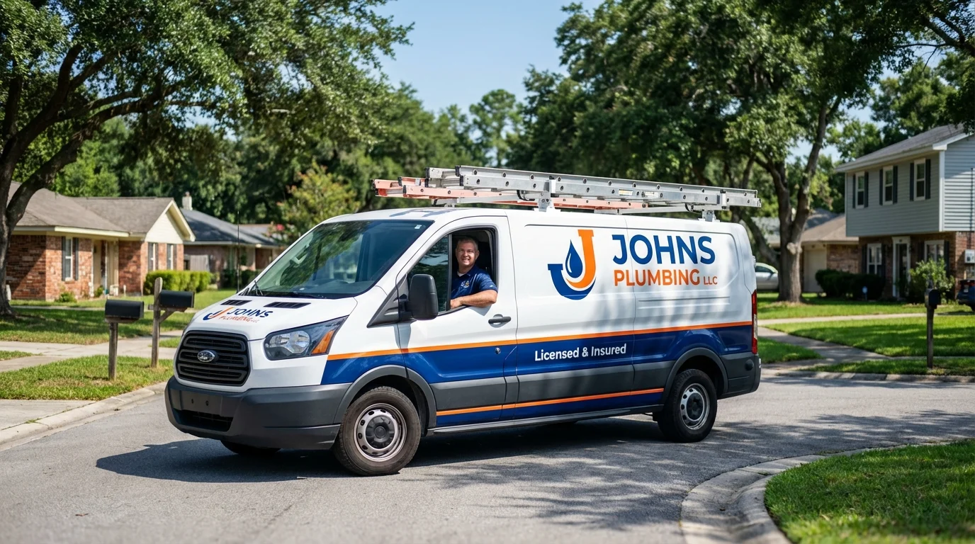 Johns Plumbing LLC service van in San Joaquin, CA