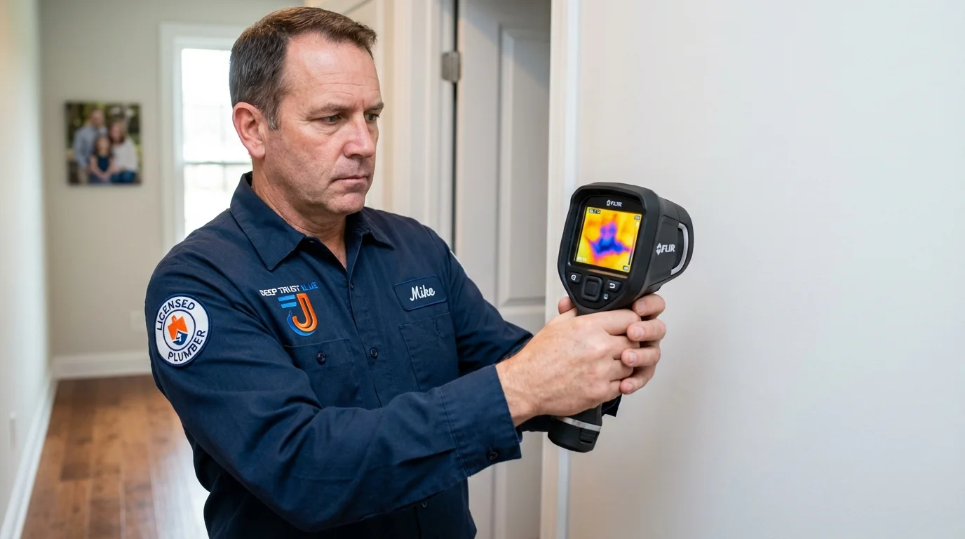 Thermal imaging leak detection by Johns Plumbing LLC in San Joaquin